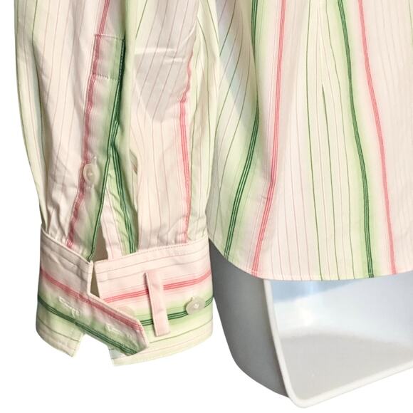 Vintage Starington Button Up Shirt Top Size 10 Long Sleeve Hipster Retro Striped - Picture 10 of 11